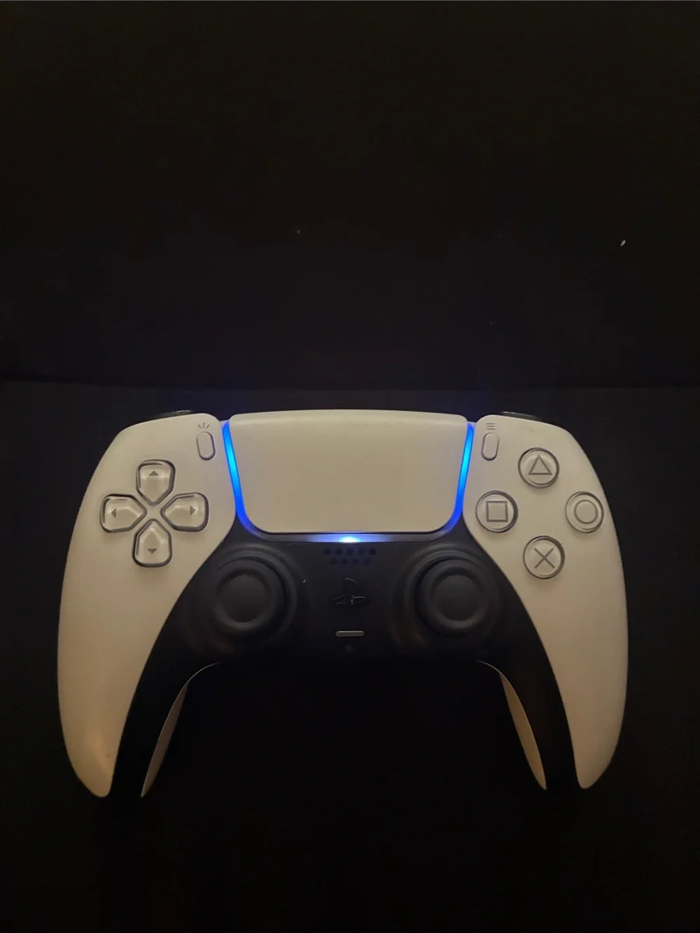 Sony DualSense Controller - White and Black with Blue Light